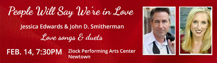 A mesmerizing night of love and melody as John Smitherman and Jessica Edwards serenade the audience with the timeless tunes of Cole Porter, Irving Berlin, Jerome Kern, and other musical maestros. This enchanting musical event, crafted for the romantic in all of us, promises to be a celebration of love and harmony. Imagine an evening where every note is a whisper of affection, and every lyric tells a story of love's journey. John Smitherman and Jessica Edwards, a couple deeply in love, will take center stage to share their passion for each other through the magic of music. The repertoire for the evening will feature duets for lovers, carefully selected to evoke the essence of romance. Expect to be swept away by the timeless melodies that have stood the test of time, touching hearts across generations. From the sultry tunes of Cole Porter to the heartwarming compositions of Irving Berlin and the soul-stirring melodies of Jerome Kern, this musical journey will be a testament to the enduring power of love.